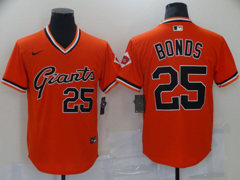 Men San Francisco Giants #25 Bonds Orange Game Nike 2021 MLB Jersey